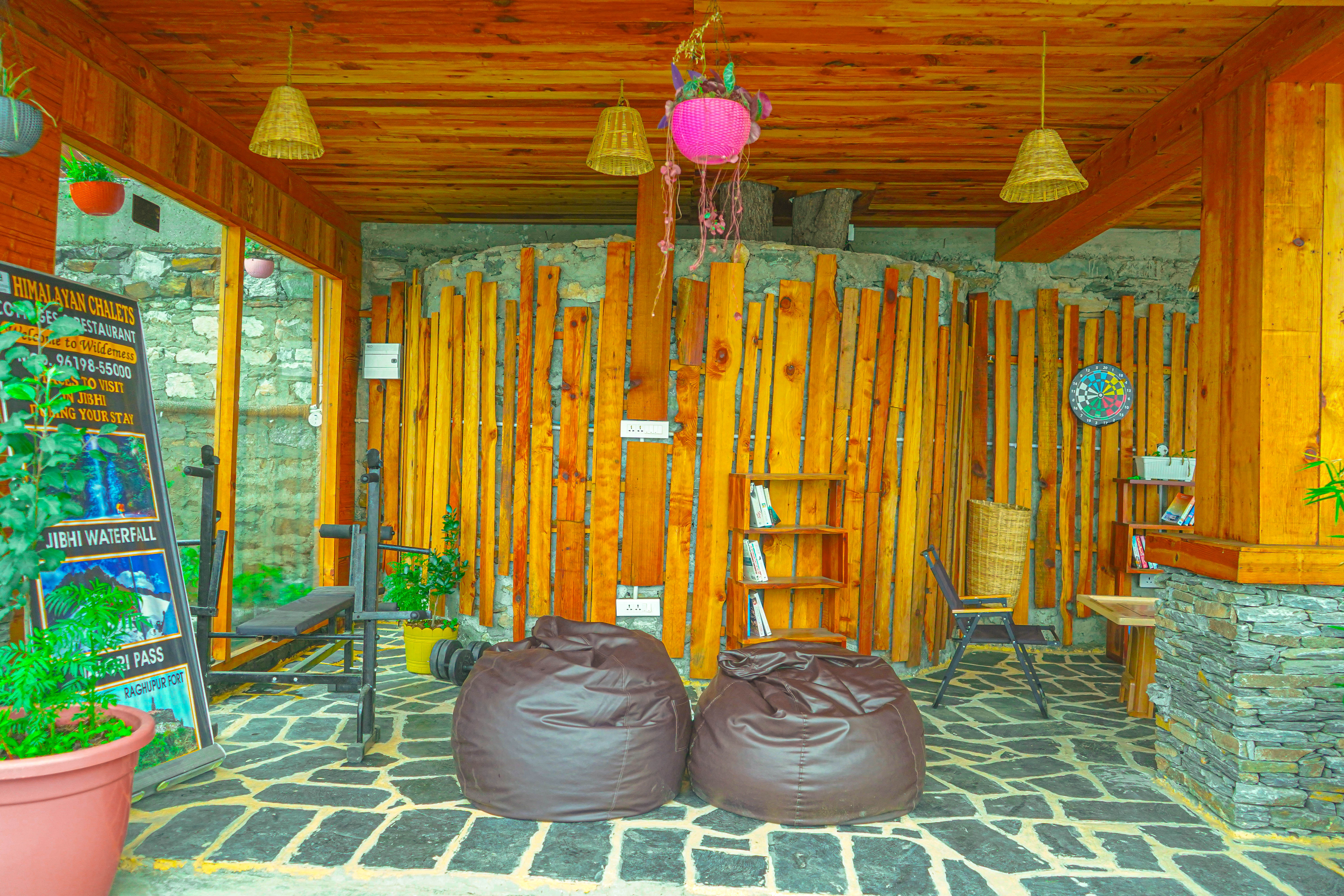 Fireplace in the room