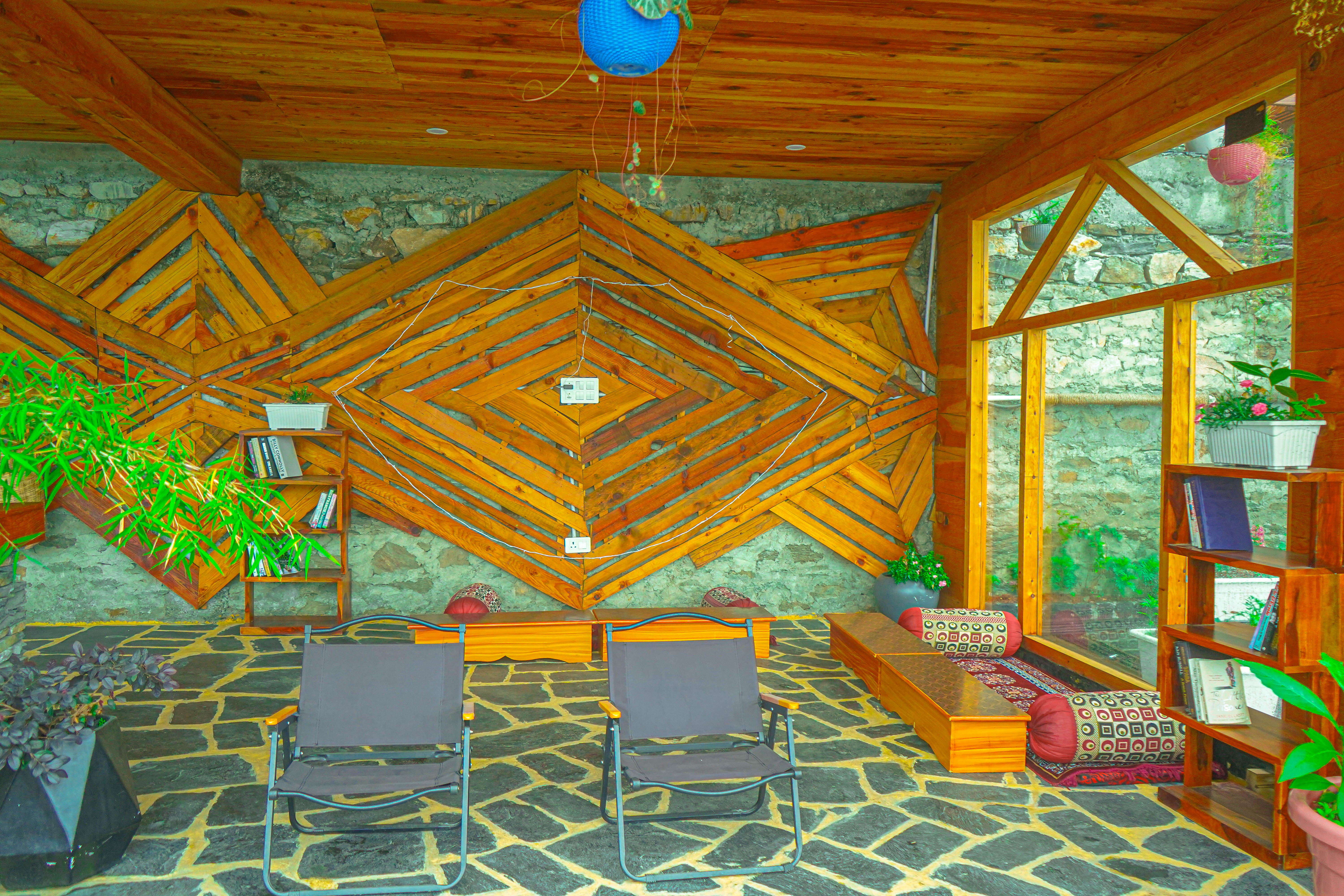 Bathroom with stone finish