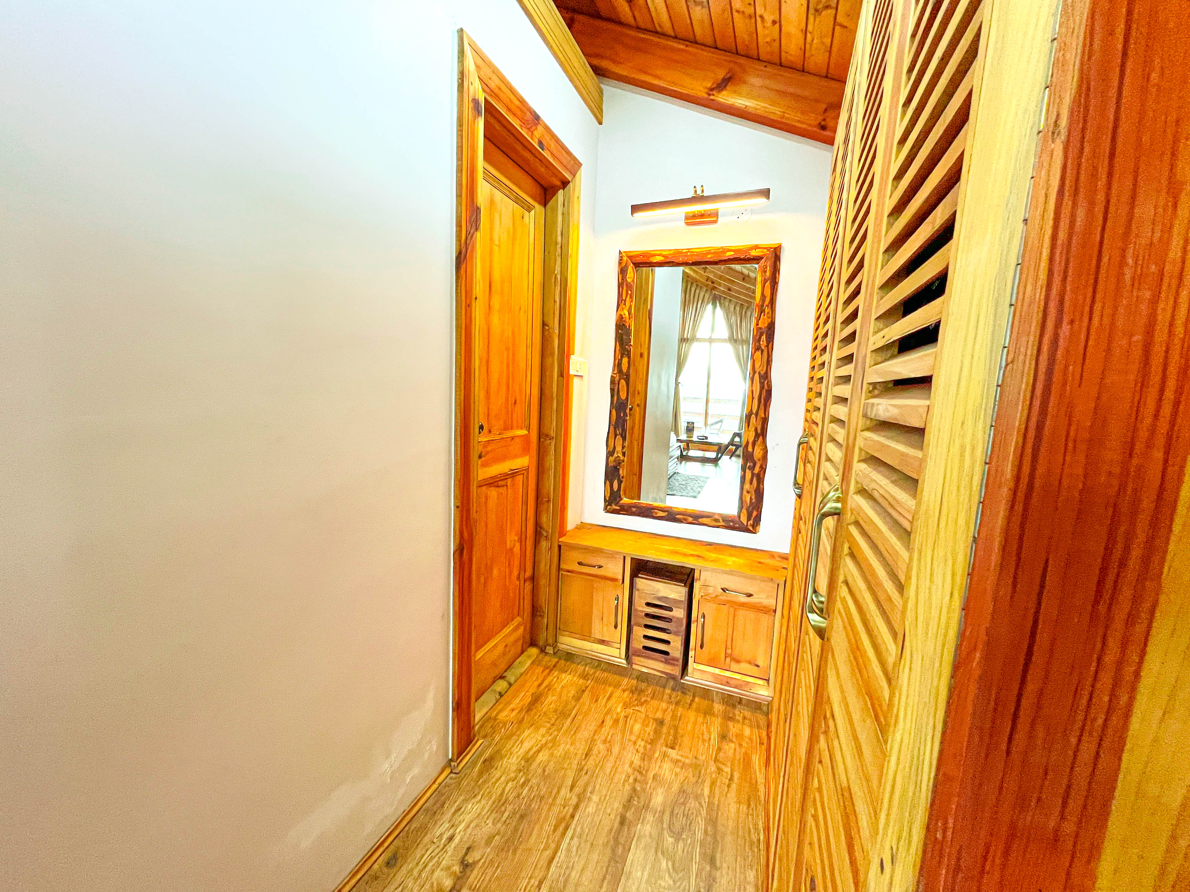 Wooden bridge in the forest